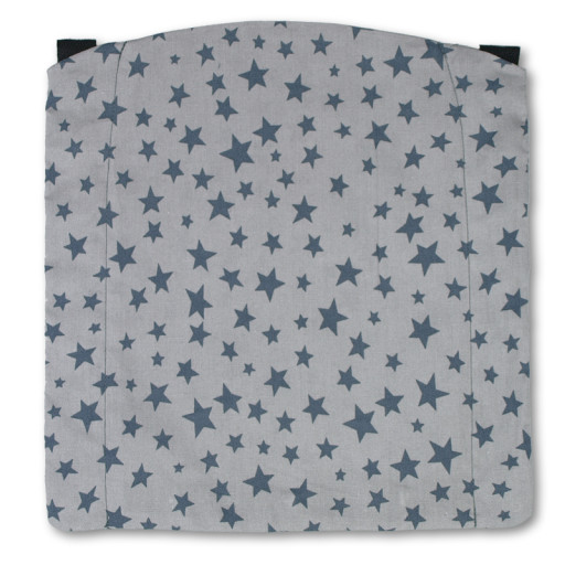 MaMo Kopfstütze Webstoff Sterne grau auf hellgrau