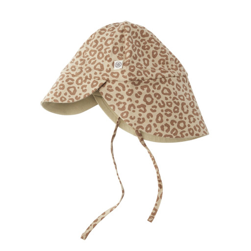 Cloby Sonnenhut wendbar UPF50+ Leopard Brown / Sandy Beach 6-18 Monate