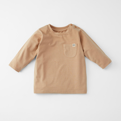 Cloby UV-Shirt Longsleeve mit UPF50+ aus Bambusjersey Peanut Brown 12-18 Monate