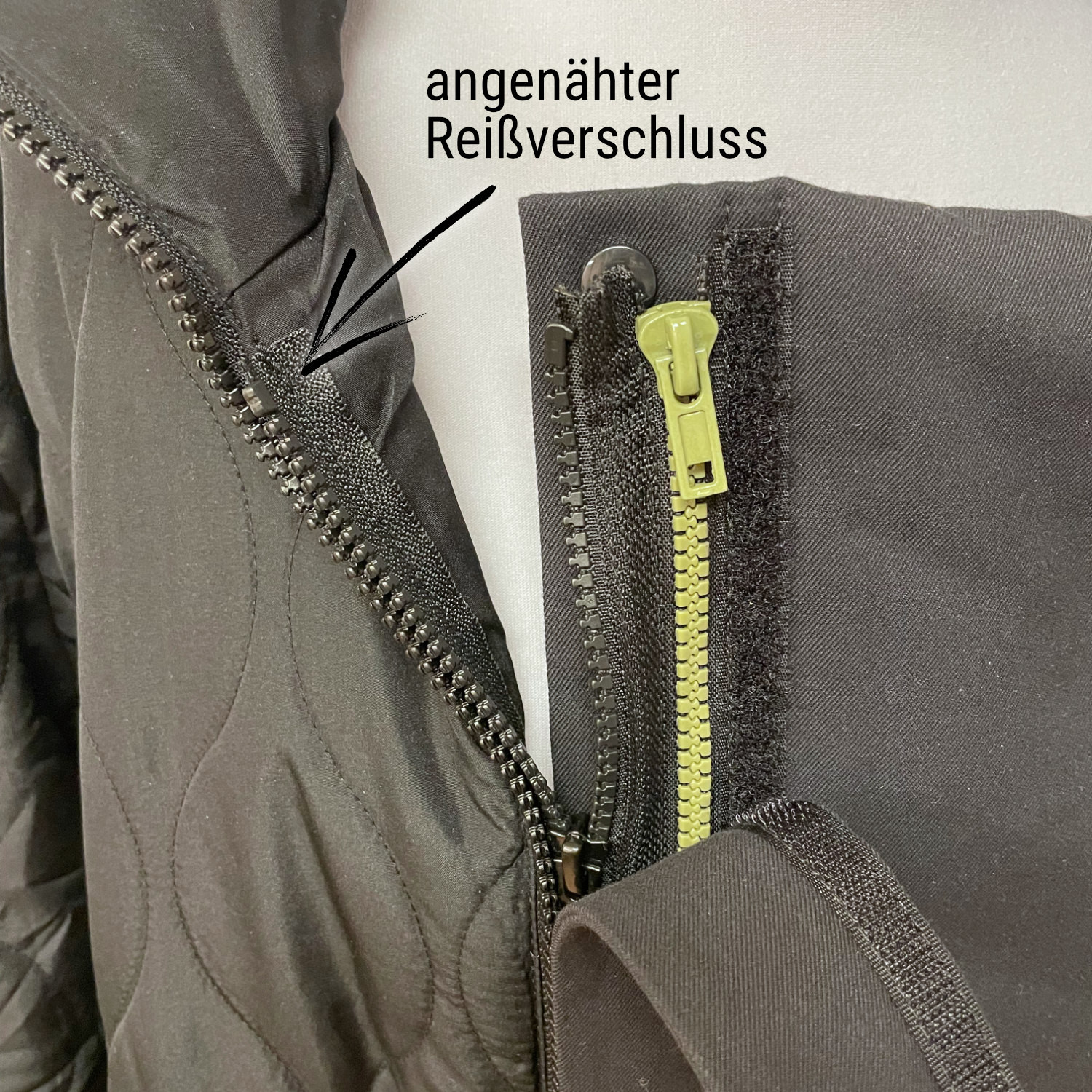 Reißverschluss Einnähen Lederjacke Reissverschluss Ersetzen