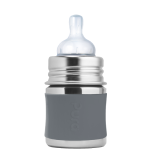 Pura Kiki Flasche-125 ml-Sauger-schiefergrau Sleeve
