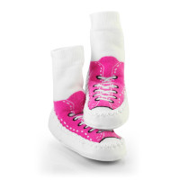 Mocc Ons - Hausschuhe im Mokassin-Stil-18-24 Monate-pink