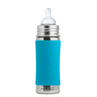 Pura Kiki Flasche-300 ml-Sauger-aqua Sleeve