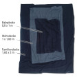 Kuschelige Wohndecke M 100 x 160 cm Baumwolle Fleece