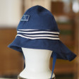 marine - weißer Strickbund
