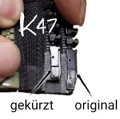 Warum passt der K47 nur auf 1 Seite und nicht auf der anderen?